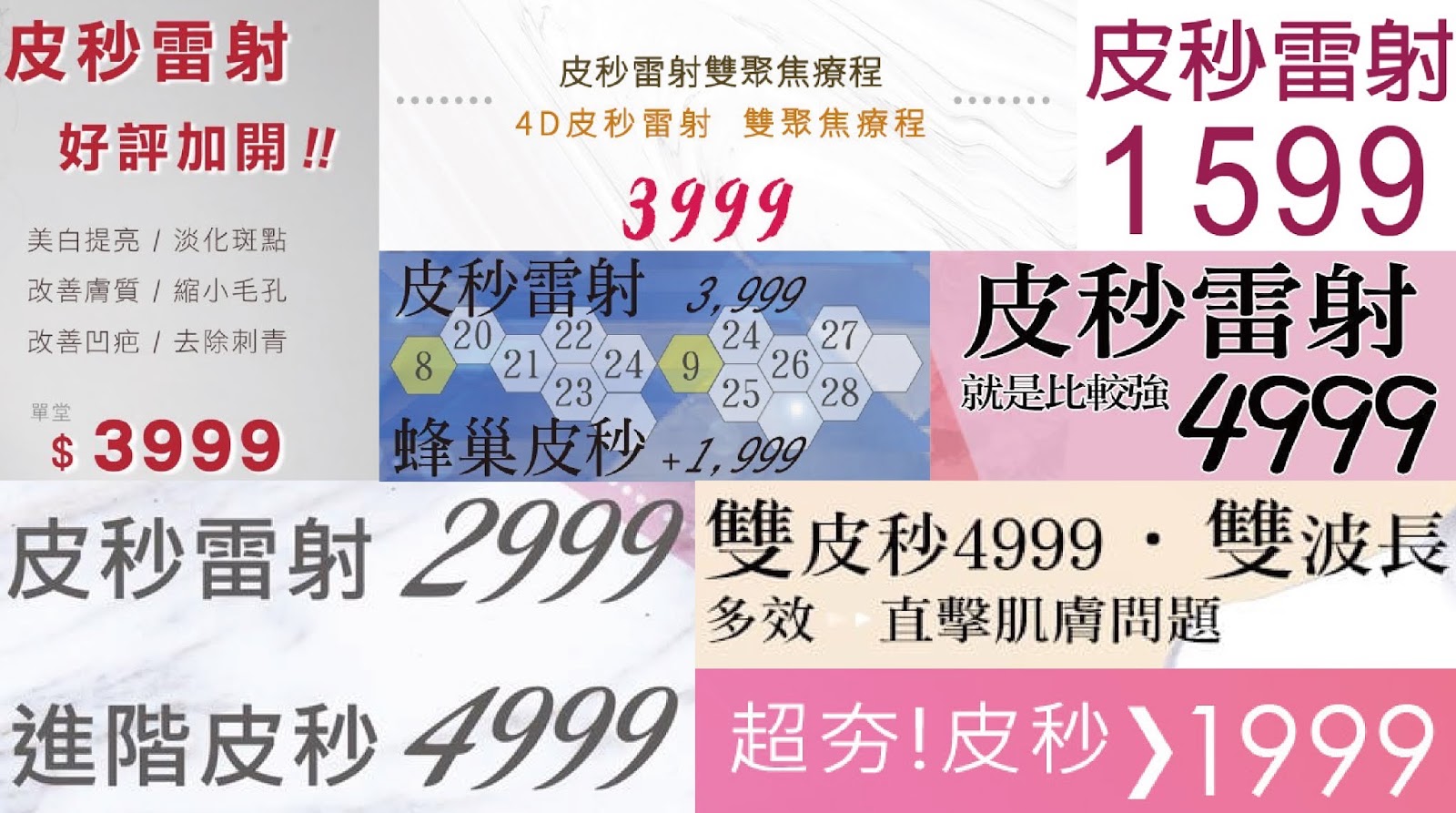 皮秒雷射各家價格