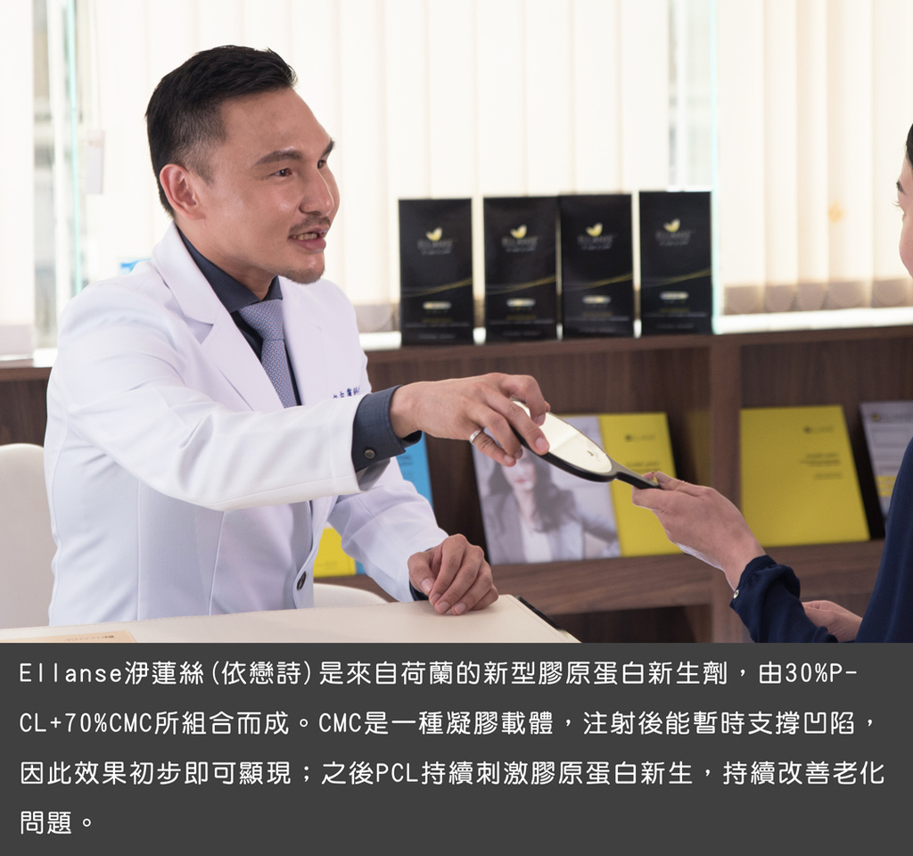 林上立醫師正在講解洢蓮絲