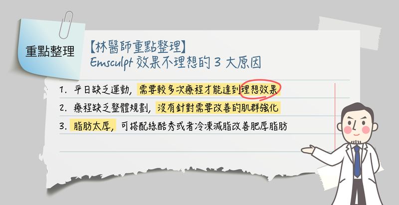 EMSCULPT肌動減脂效果不理想的3大原因