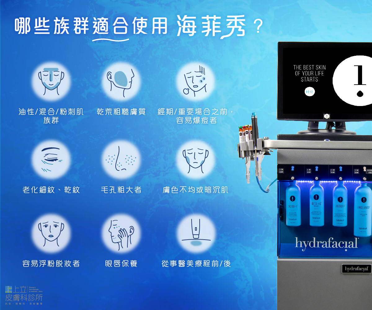 適合HydraFacial海飛秀（水飛梭）的膚質狀況解說